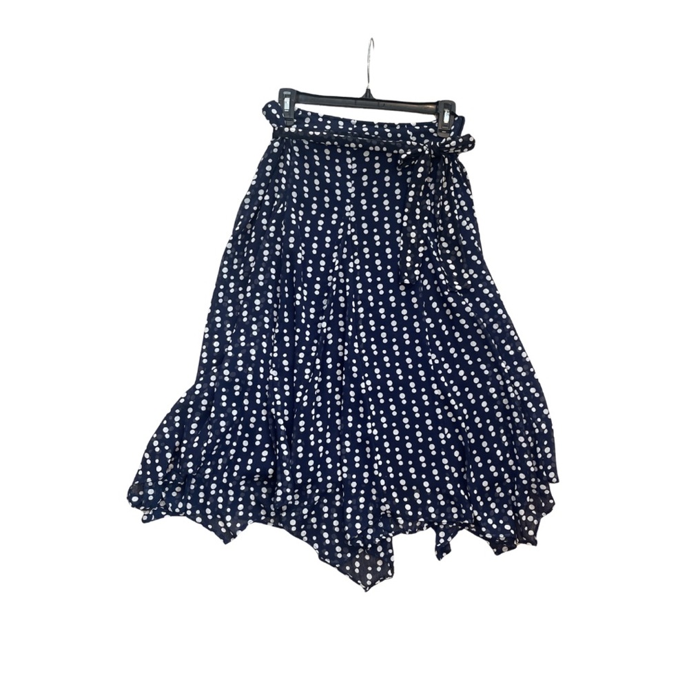 Sheri Martin Navy and White A-Line Skirt women’s Size 8